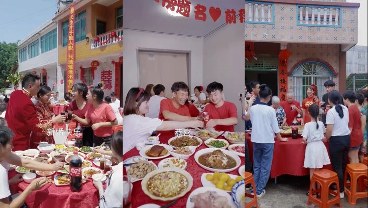 Coca-cola-sponsored wedding in Lower-tier city in China