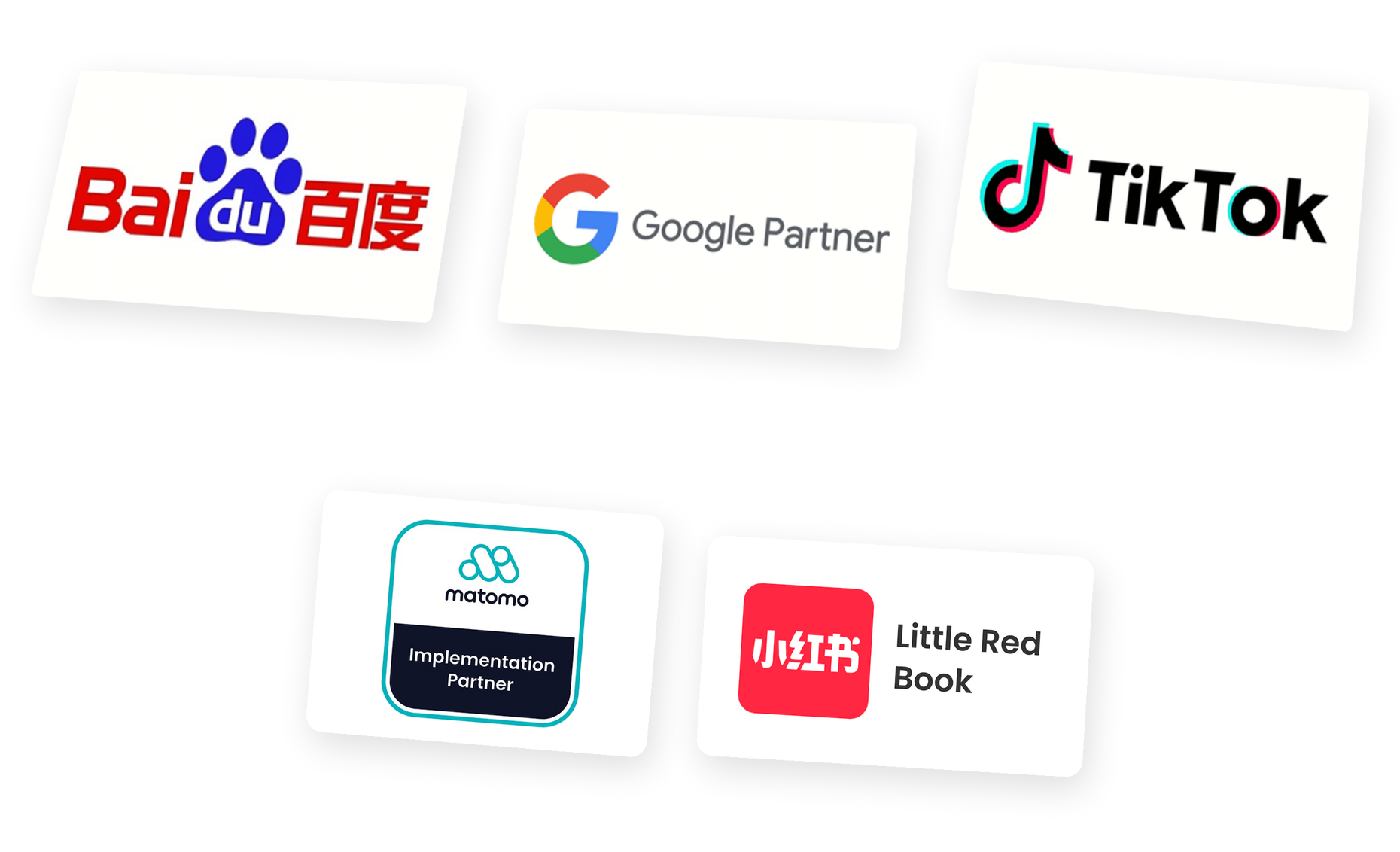 STAiiRS certifications: Baidu, Google Partner, TikTok, Matomo and Little Red Book